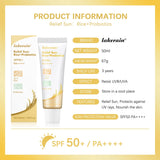 Lakerain SPF50+ Rice+Probiotics Sunscreen Skin Protection Refreshing Makeup Sunscreen Cream UV Resistance Facial Sunscreen New